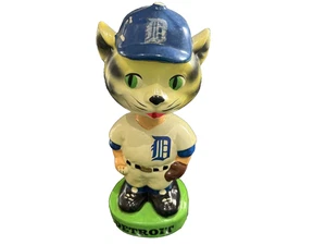 Detroit Tigers Vintage Maskottchen Wackelkopf Nicken - einzigartige "Katzen" Augen - blau D - Bild 1 von 5
