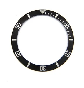 Genuine Rolex Submariner 16610 16800 168000 Flat4 Black Silver Bezel Insert#1577 - Picture 1 of 6