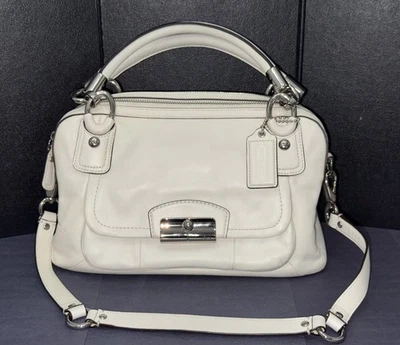 BOLSO COACH KRISTIN FIRMA TODO CUERO BLANCO - F22304 Foto 1 de 4