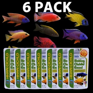 Hikari Sinking Cichlid Excel 100g 6 Packs Fish Food Value Pack Spirulina Pellets - Picture 1 of 4