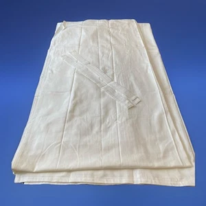IKEA Curtains SET 2 Ties & Panels 100% Cotton RITVA Ivory White 55x118" NWOT - Picture 1 of 7