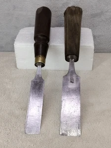 MITCHELL Vintage Chisels x2 | Woodworking Steel Tools | Antique Clean & Sharp - Picture 1 of 17