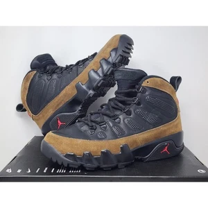 Air Jordan 9 Retro Boot NRG BLACK OLIVE AR4491-012 Größe 8 GETRAGEN - Bild 1 von 8