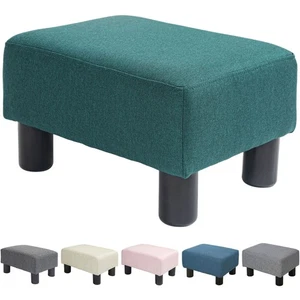 "Reposapiés puf moderno de tela de lino con cubos de 16"" muebles otomanos" - Imagen 1 de 67