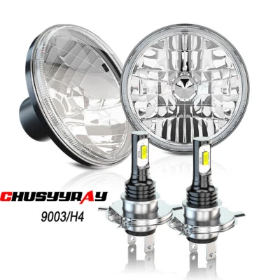 For Freightliner Century Class 7inch Round LED Headlights Hi/Lo Beam Light Pair - Image 1 of 4