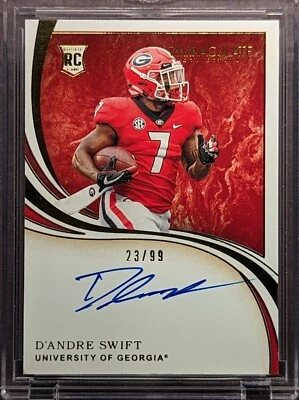 D'ANDRE SWIFT Rookie Auto 2020 Immaculate Collection Collegiate SP /99 RC - Image 1 of 4