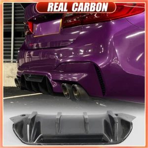 Fit For BMW F90 M5 2018-2020 Carbon Fiber Rear Bumper Diffuser Lip Body Kits - Picture 1 of 11