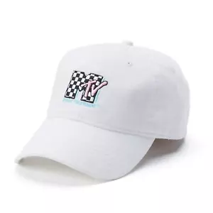 MTV RETRO 80er WEISSE BASEBALLMÜTZE KAPPE Jersey Shore Yo Raps Club Headbangers TRL - Bild 1 von 2