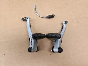 1 Set Shimano Deore BR-M420 Mountain Bike V-Brake Silver - Picture 1 of 8