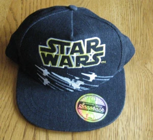 New Disney Star Wars Youth Cap  Black Denim SnapBack One Size - Picture 1 of 3