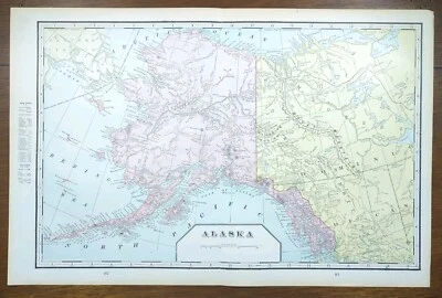 Vintage 1900 ALASKA Map 22"x14" Old Antique Original BRISTOL BAY ST MICHAELS AK - Image 1 of 4