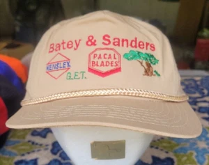 VINTAGE BATEY & SANDERS HENSLEY PACAL BLADES TAN SNAPBACK HAT CAP - Picture 1 of 6