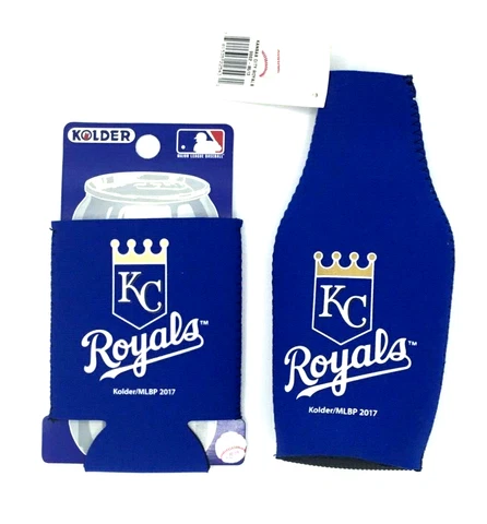 2pc SET KANSAS CITY ROYALS 2 KOOZIES 1 FOR CAN 1 FOR BOTTLE  FREE SHIP Cover