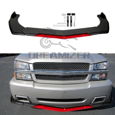 Alerón divisor de labios parachoques delantero de carbono para camioneta Chevrolet Silverado 1500 SS Foto 1 de 4