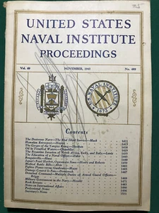 UNITED STATES NAVAL INSTITUTE PROCEEDINGS VOL. 69 No 489 NOVEMBER 1943 - Imagen 1 de 4