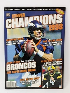 Denver Broncos John Elway Green Bay Packers Brett Favre Super Bowl 32 Magazine - Picture 1 of 3