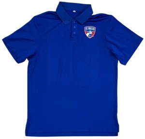 FC Dallas Mens Polo Shirt Blue Short Sleeve Size Large L - Picture 1 of 7