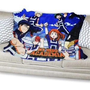 My Hero Academia Class 1-A Blanket Midoriya Bakugo Ida Todoroki Uraraka Tokoyami - Picture 1 of 10