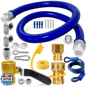 1675kit48 Safety System Kit,48" Mobile Gas Hose Connector Kit with Full Port - Picture 1 of 5
