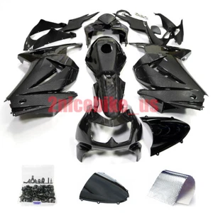 Carbon Fiber Fairing Kit + Tank Cover & Bolts For Kawasaki Ninja 250R 2008-2012 - Picture 1 of 8