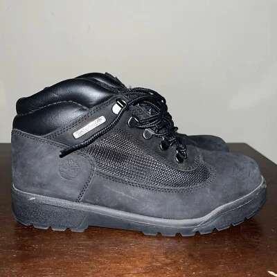 Timberland Nubuck Big Kids Field Boot Black Suede Youth Sz 5 - Image 1 of 4
