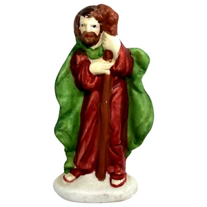 Statuetta in ceramica Giuseppe porcellana natalizia presepe parte di ricambio - Foto 1 di 7