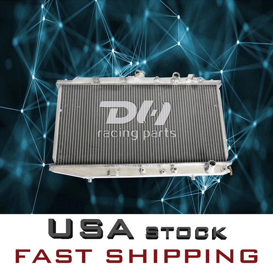 Radiador de aluminio para Honda Civic Wagon CRX DX/LX/HF 1988-1991 1989 1990 1,5 L l4 Foto 1 de 4