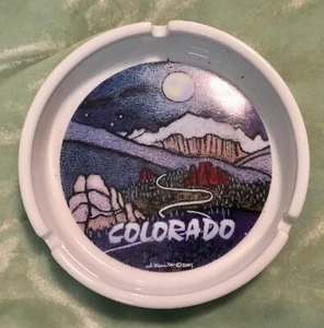 VINTAGE COLORADO SOUVENIR ASH TRAY 5” DIAMETER! - Picture 1 of 2