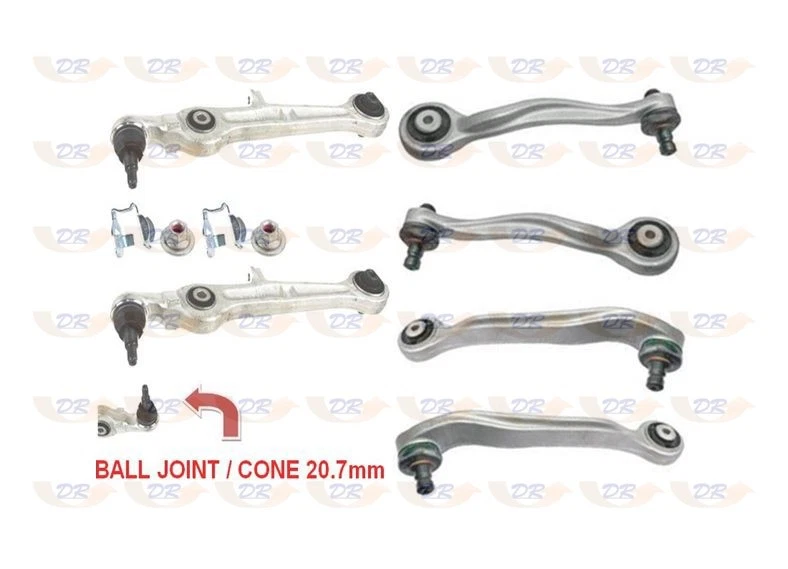 Para AUDI A6 C6 BRAZO DE SUSPENSIÓN IZQUIERDO + DERECHO PIES SUPERIOR E INFERIOR 04-11 2 AÑOS GARANTÍA Foto 1 de 1