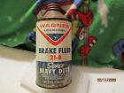 Wagner Brake Fluid 21-B 12 Oz Cone Top Tin Can Full Made By Wagner Electric Corp
