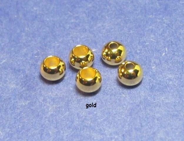 25 cuentas de latón para atar moscas ORO 25 cuentas 6 tamaños disponibles ENVÍO COMBINADO Foto 1 de 1