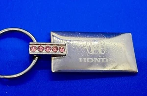 Llavero automático emblema logotipo coche Honda con estrás púrpura brillante llavero - Imagen 1 de 16