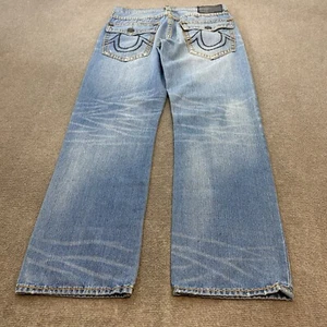True Religion Ricky Jeans Men 36 Fits 35x32 Relaxed Straight Y2K Flap Pocket USA - Imagen 1 de 13