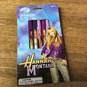 Disney Hannah Montana Office Supplies 1 Pack 5 Pens NEW