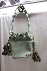 COSTA BAG GRIS – CUCA Pastel Green Mini Bucket Genuine leather Handmade Yucatan - Picture 1 of 7