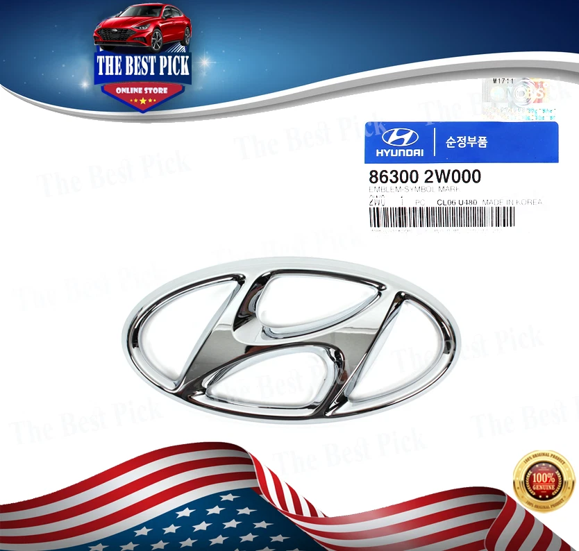 ⭐ GENUINO ⭐ Rejilla delantera emblema "H" para Hyundai Santa Fe 2013-2016 863002W000 Foto 1 de 2