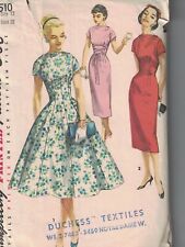 Vintage Junior misses one piece dress size 12 Pattern Simplicity 1510