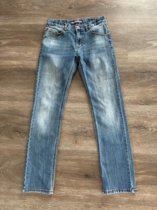 Tommy Hilfiger Blue Jeans Youth Boys 12 Straight Leg Rebel Skinny adjustable wai - Picture 1 of 3