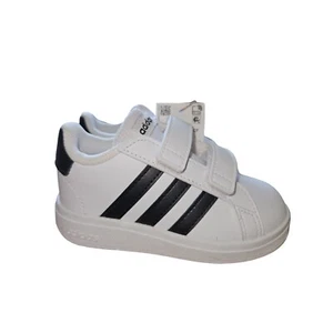 Adidas Kinder Sneaker weiß/schwarz Grand Court 2.0 Größe 7K - Bild 1 von 9