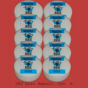 10 ORIGINAL WHITE BUFFING PAD FOR JFJ SINGLE/DOUBLE  - Picture 1 of 1