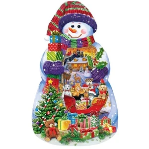 MasterPieces jigsaw puzzle;  Snowman Spectacle by William Vanderdasson; 1000 pcs - Picture 1 of 3