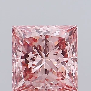 Princess 1.03ct Fancy Intense  Pink VS2 CVD IGI loose lab grown diamond - Picture 1 of 3