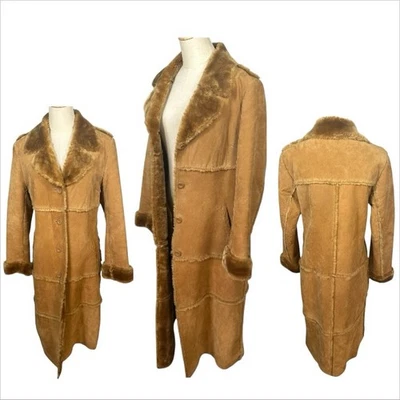 Abrigo de Colección Brandon Thomas 100% Gamuza Imitación Piel de Oveja Hippie Boho Penny Lane Foto 1 de 4