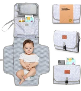NEUF KeaBabies Ezee Couches à Langer Bébé avec Sangle de Transport Gris Imperméable - Photo 1 sur 9