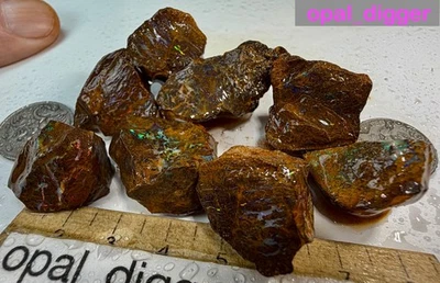 ROCA AUSTRALIANA, BURBUJA ÁSPERA Y FROTA ÓPALO ROJO VERDE EN TODAS PARTES VIDEO 304ct Foto 1 de 4