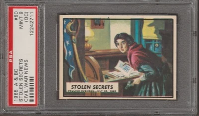 1965 A & BC  CIVIL WAR NEWS  CARD #50 - PSA MINT 9(OC) - STOLEN SECRETS - Image 1 of 2