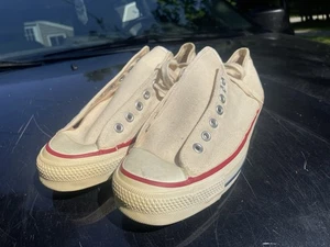 Vtg Converse Low Top Shoes Men's 11.5 White Chuck Taylor All Star USA 70's NOS - Picture 1 of 12