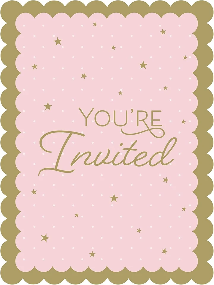 Stylish Swan Bird Animal Cute Kids Birthday Party Invitations w/Envelopes - Image 1 of 1