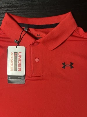 Polo de golf Under Armour rojo rendimiento para niños talla juvenil, ¡elige la talla! Foto 1 de 4