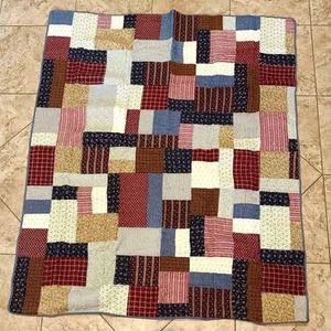 Blanket America Patchwork Throw Cotton Blanket 60”X70” Rustic Obama Inaugural - Picture 1 of 10
